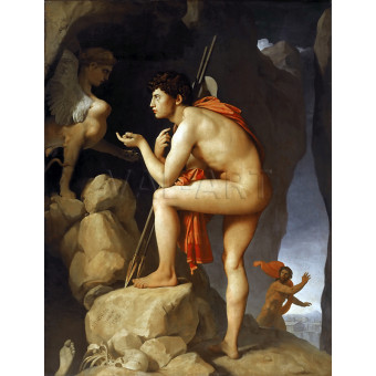 РЕПРОДУКЦИИ НА КАРТИНИ Едип и Сфинксът (1808)